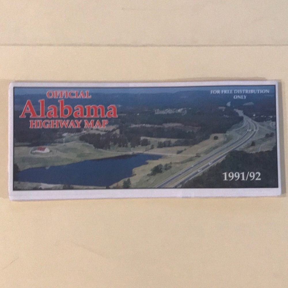 VINTAGE 1991/92 Alabama Highway Map
